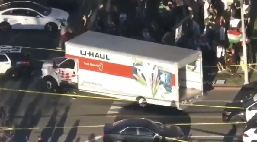 WATCH: U-Haul Driver Rams Through Protestors in Los Angeles