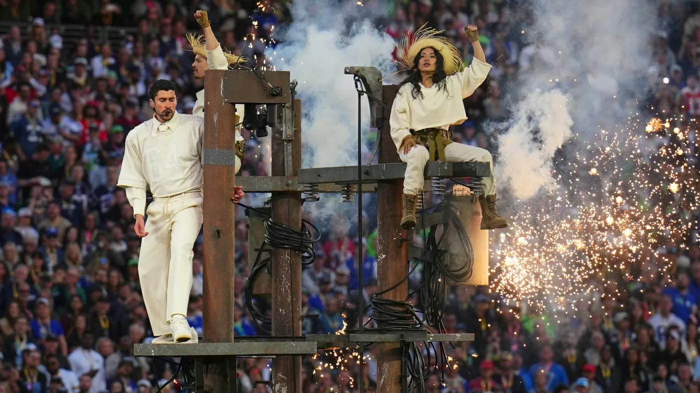 Bad Bunny’s halftime show: Why did he perform on a utility pole?